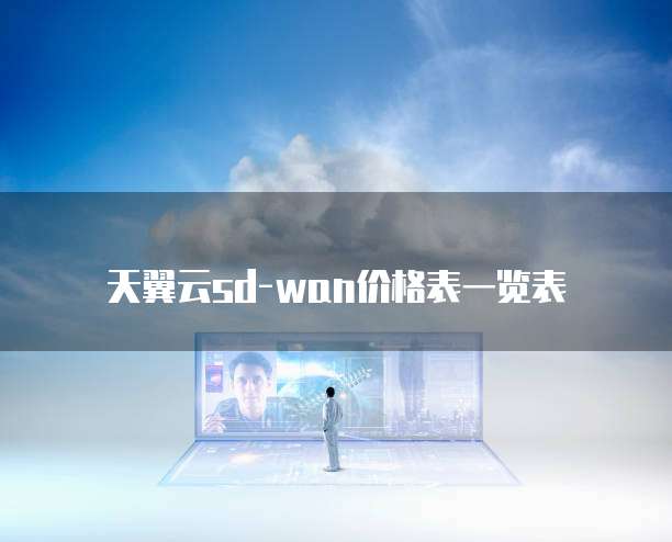 天翼云sd-wan价格表一览表