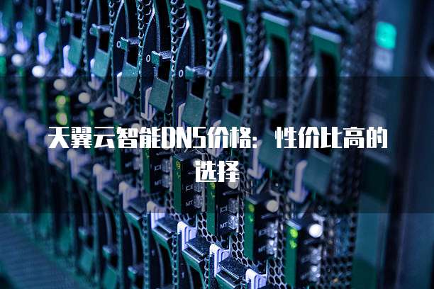 天翼云智能DNS价格:性价比高的选择