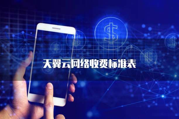 天翼云网络收费标准表