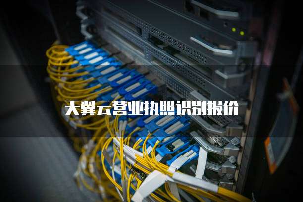 天翼云营业执照识别报价