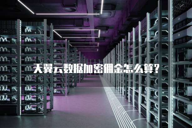 天翼云数据加密佣金怎么算?