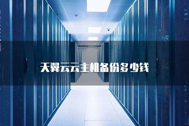 天翼云云主机备份多少钱