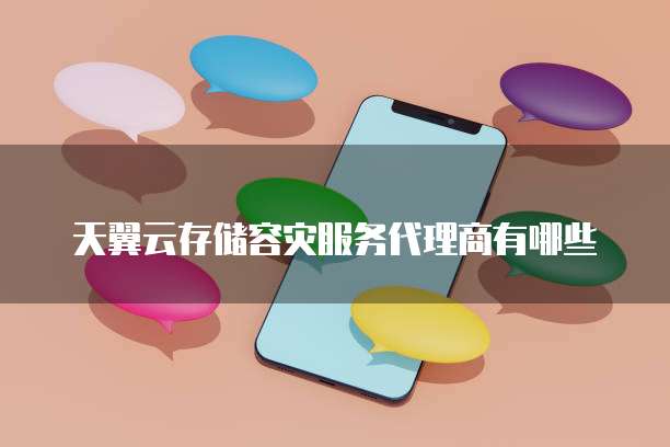 天翼云存储容灾服务代理商有哪些