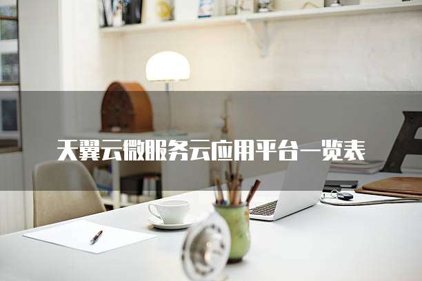 天翼云微服务云应用平台一览表