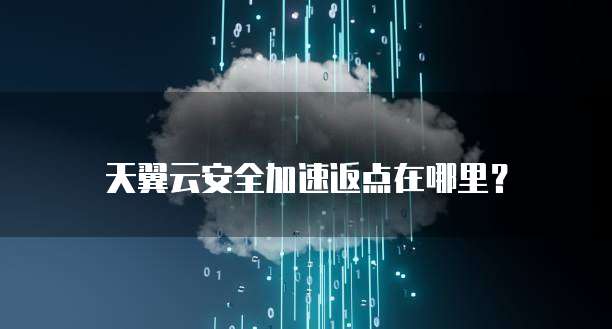 天翼云安全加速返点在哪里?