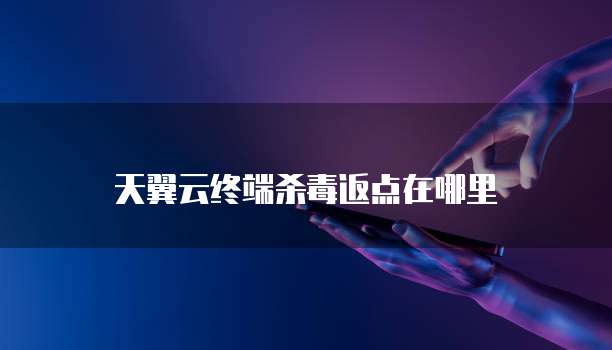 天翼云终端杀毒返点在哪里