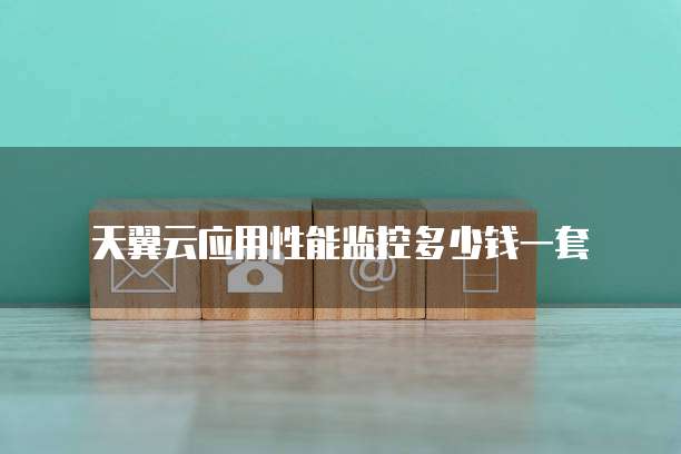 天翼云应用性能监控多少钱一套
