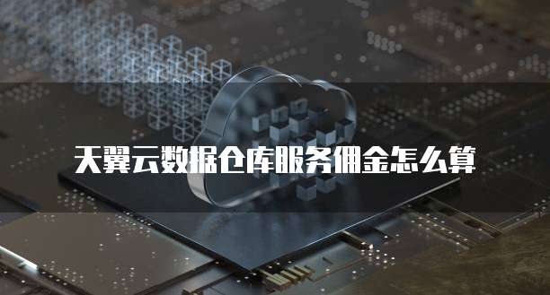 天翼云数据仓库服务佣金怎么算