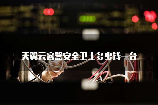 天翼云容器安全卫士多少钱一台
