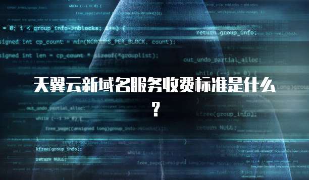 天翼云新域名服务收费标准是什么?