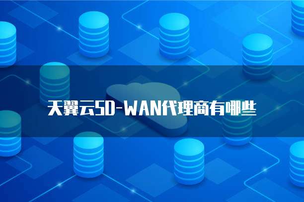 天翼云SD-WAN代理商有哪些