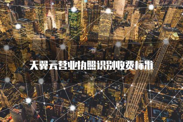 天翼云营业执照识别收费标准