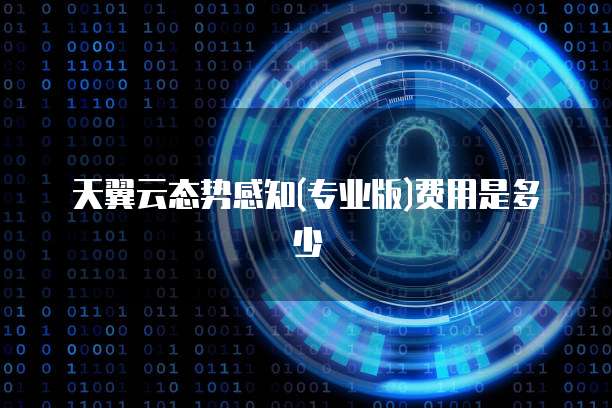 天翼云态势感知(专业版)费用是多少