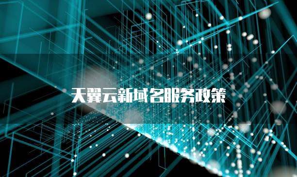天翼云新域名服务政策