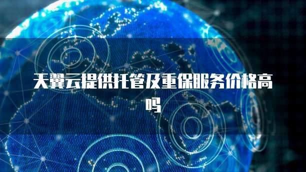 天翼云提供托管及重保服务价格高吗