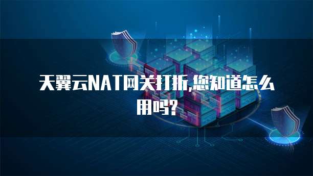 天翼云NAT网关打折,您知道怎么用吗?