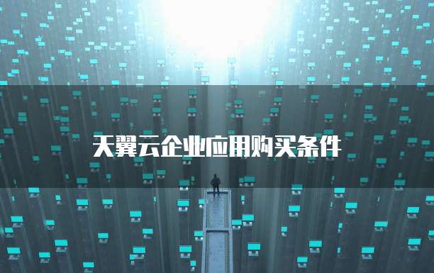 天翼云企业应用购买条件