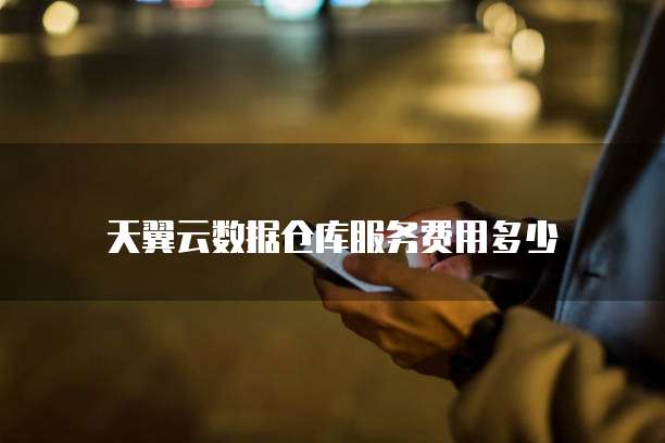 天翼云数据仓库服务费用多少
