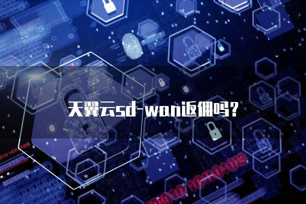 天翼云sd-wan返佣吗?