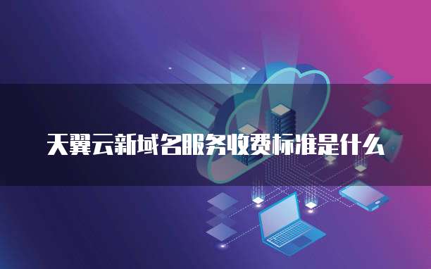 天翼云新域名服务收费标准是什么