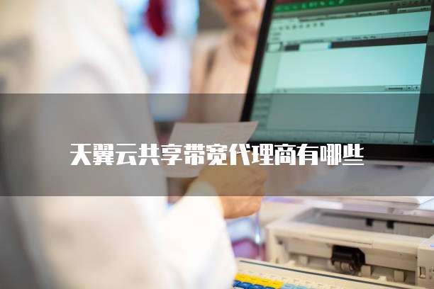 天翼云共享带宽代理商有哪些