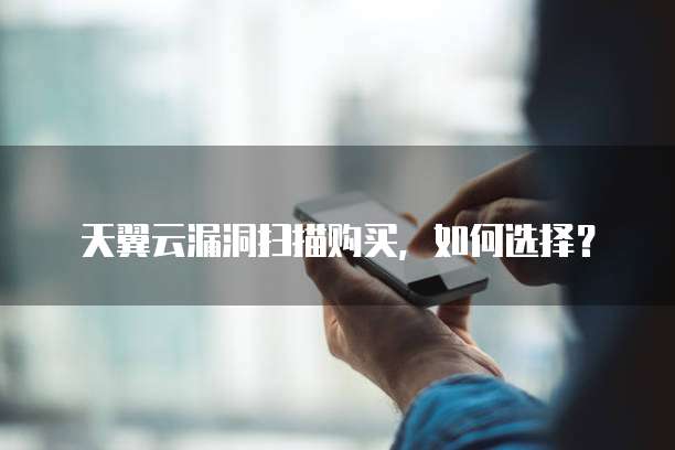 天翼云漏洞扫描购买,如何选择?