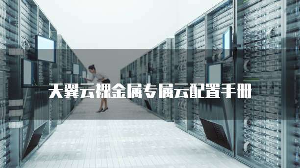 天翼云裸金属专属云配置手册