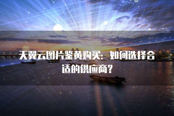 天翼云图片鉴黄购买:如何选择合适的供应商?
