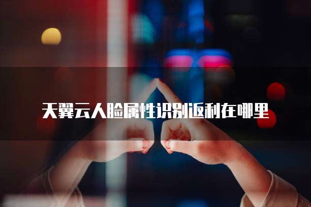 天翼云人脸属性识别返利在哪里