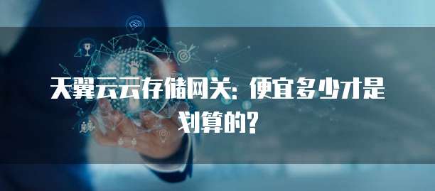 天翼云云存储网关: 便宜多少才是划算的?