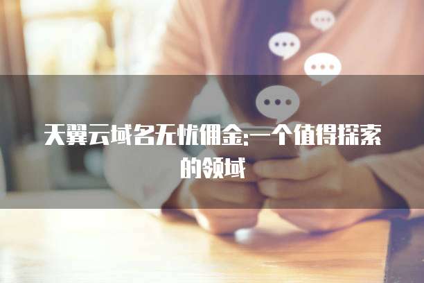 天翼云域名无忧佣金:一个值得探索的领域
