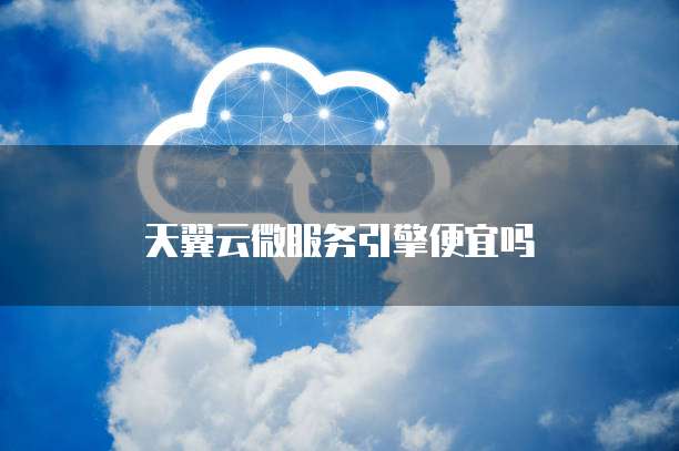 天翼云微服务引擎便宜吗