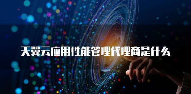 天翼云应用性能管理代理商是什么