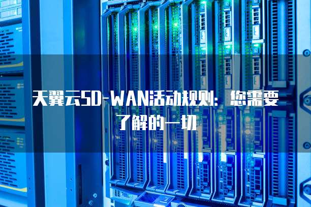 天翼云SD-WAN活动规则:您需要了解的一切