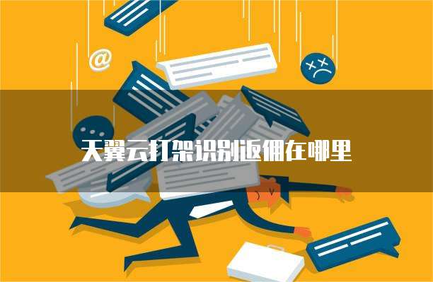 天翼云打架识别返佣在哪里