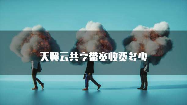 天翼云共享带宽收费多少