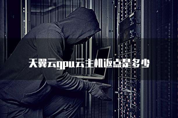 天翼云gpu云主机返点是多少