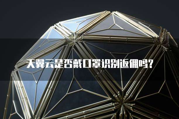 天翼云是否戴口罩识别返佣吗?