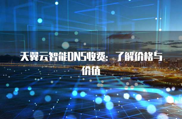 天翼云智能DNS收费:了解价格与价值