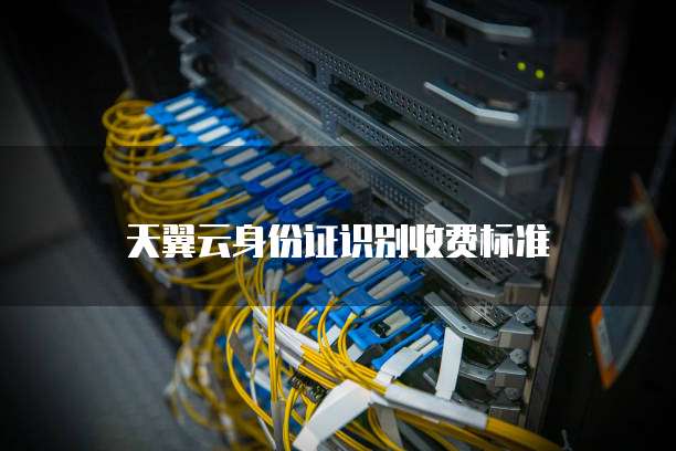 天翼云身份证识别收费标准