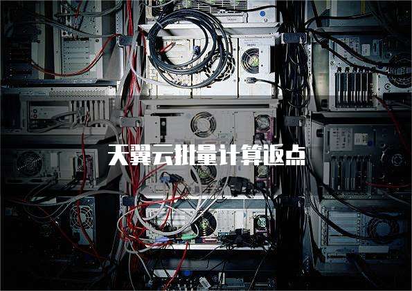 天翼云批量计算返点