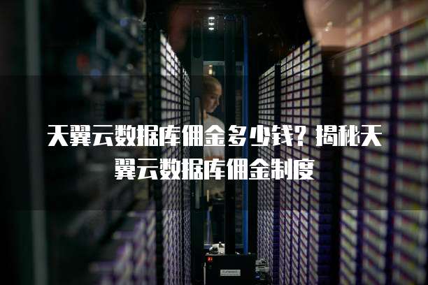 天翼云数据库佣金多少钱？揭秘天翼云数据库佣金制度