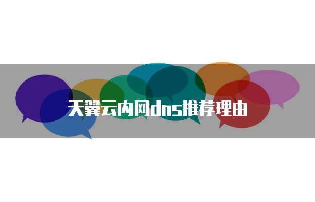 天翼云内网dns推荐理由