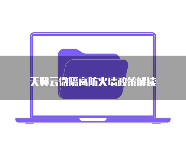 天翼云微隔离防火墙政策解读