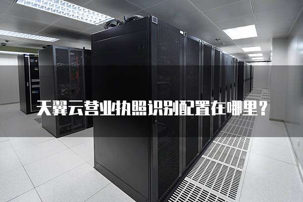 天翼云营业执照识别配置在哪里？