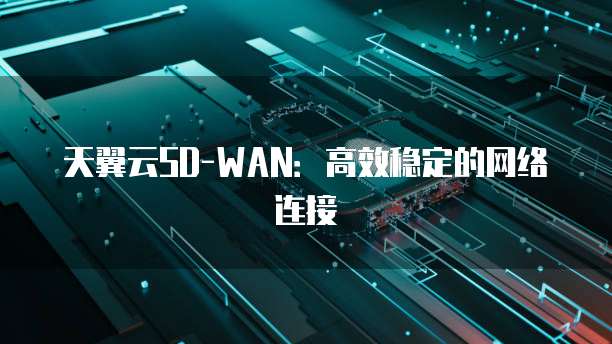 天翼云SD-WAN:高效稳定的网络连接