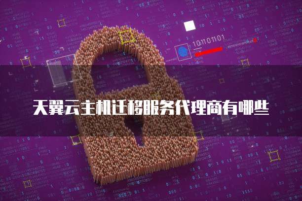 天翼云主机迁移服务代理商有哪些