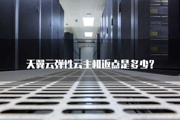 天翼云弹性云主机返点是多少?