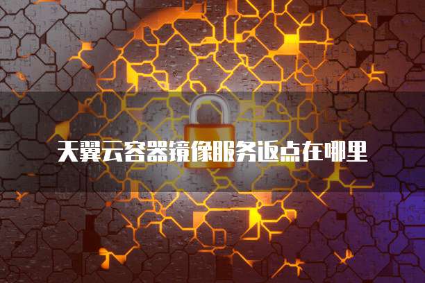 天翼云容器镜像服务返点在哪里