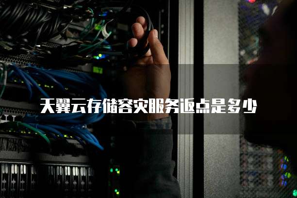 天翼云存储容灾服务返点是多少